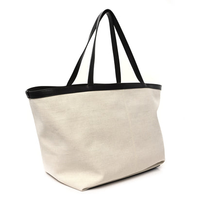 Bottega Veneta Canvas Nappa Intrecciato Flip Flap Tote Natural Fondant 3 of 10
