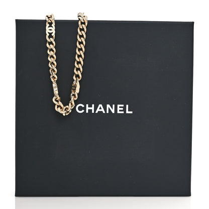 Chanel Metal Enamel Chain CC Choker Gold White 6 of 6
