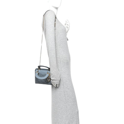 Christian Dior Patent Cannage Mini Lady Dior Grey Stone 2 of 12