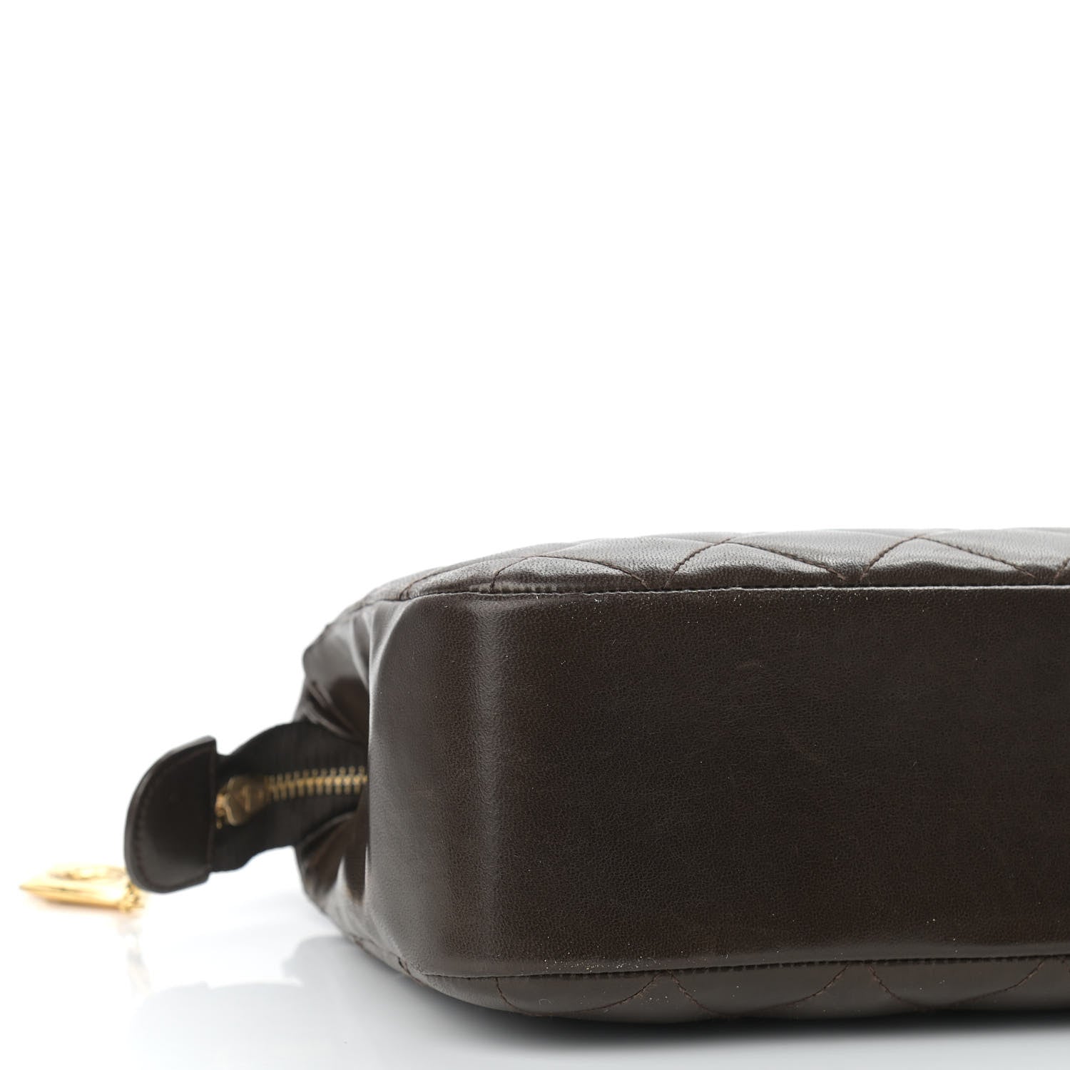 Chanel Lambskin Quilted Shoulder Bag Brown 10 of 11