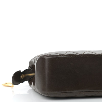 Chanel Lambskin Quilted Shoulder Bag Brown 10 of 11