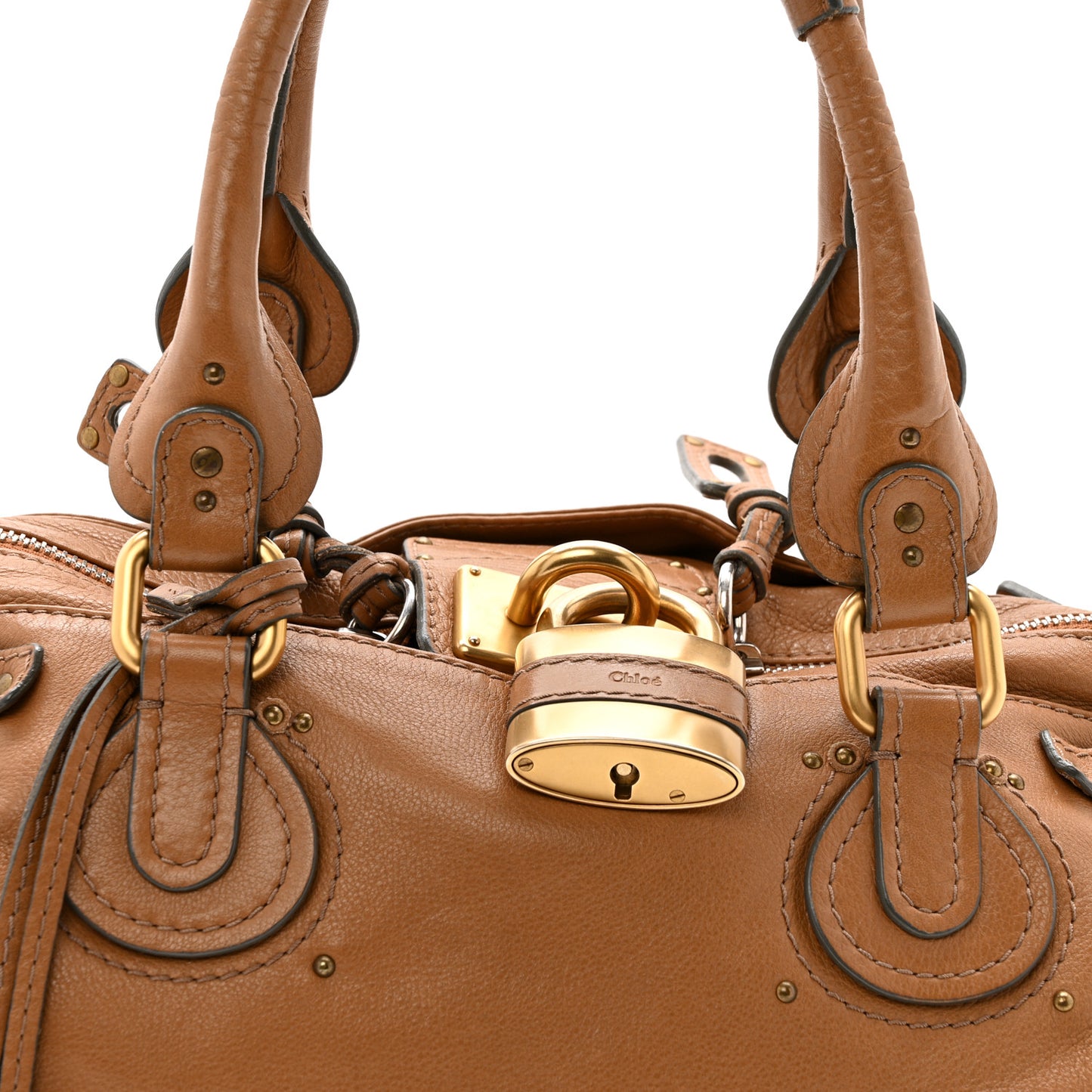 Calfskin Medium Paddington Satchel Tan