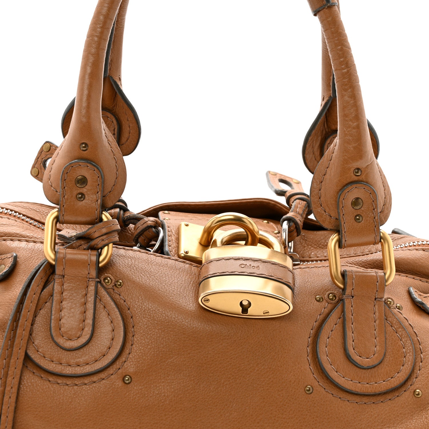 Chloe Calfskin Medium Paddington Satchel Tan 8 of 16