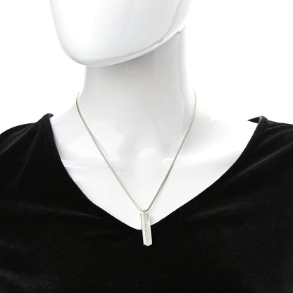 Tiffany Sterling Silver 1837 Bar Pendant Necklace 2 of 7
