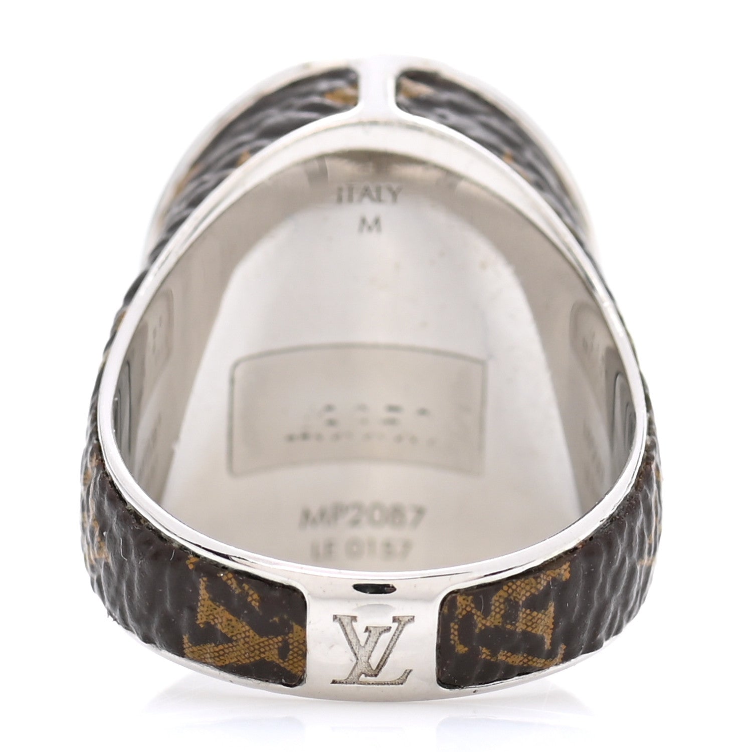 Louis Vuitton Monogram Ring M Silver 3 of 6