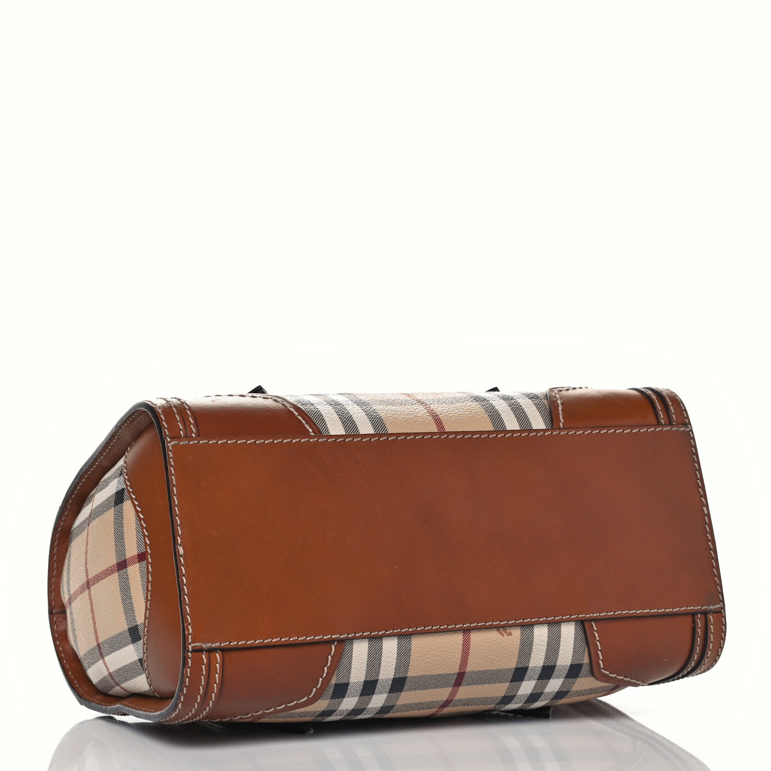 Burberry Haymarket Check Satchel Brown 3 of 12