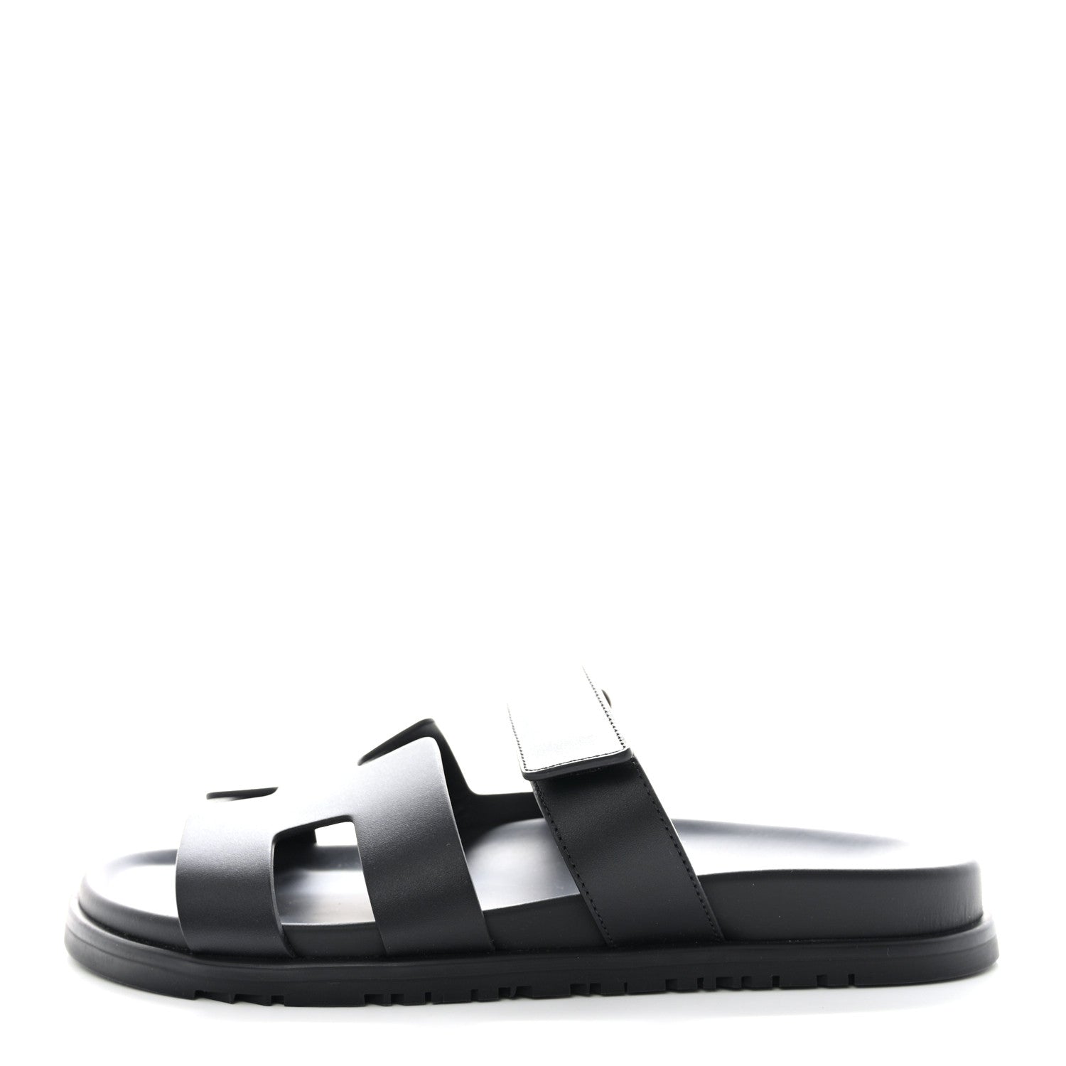 Hermes Calfskin Womens Chypre Sandals 41 Black 1 of 9