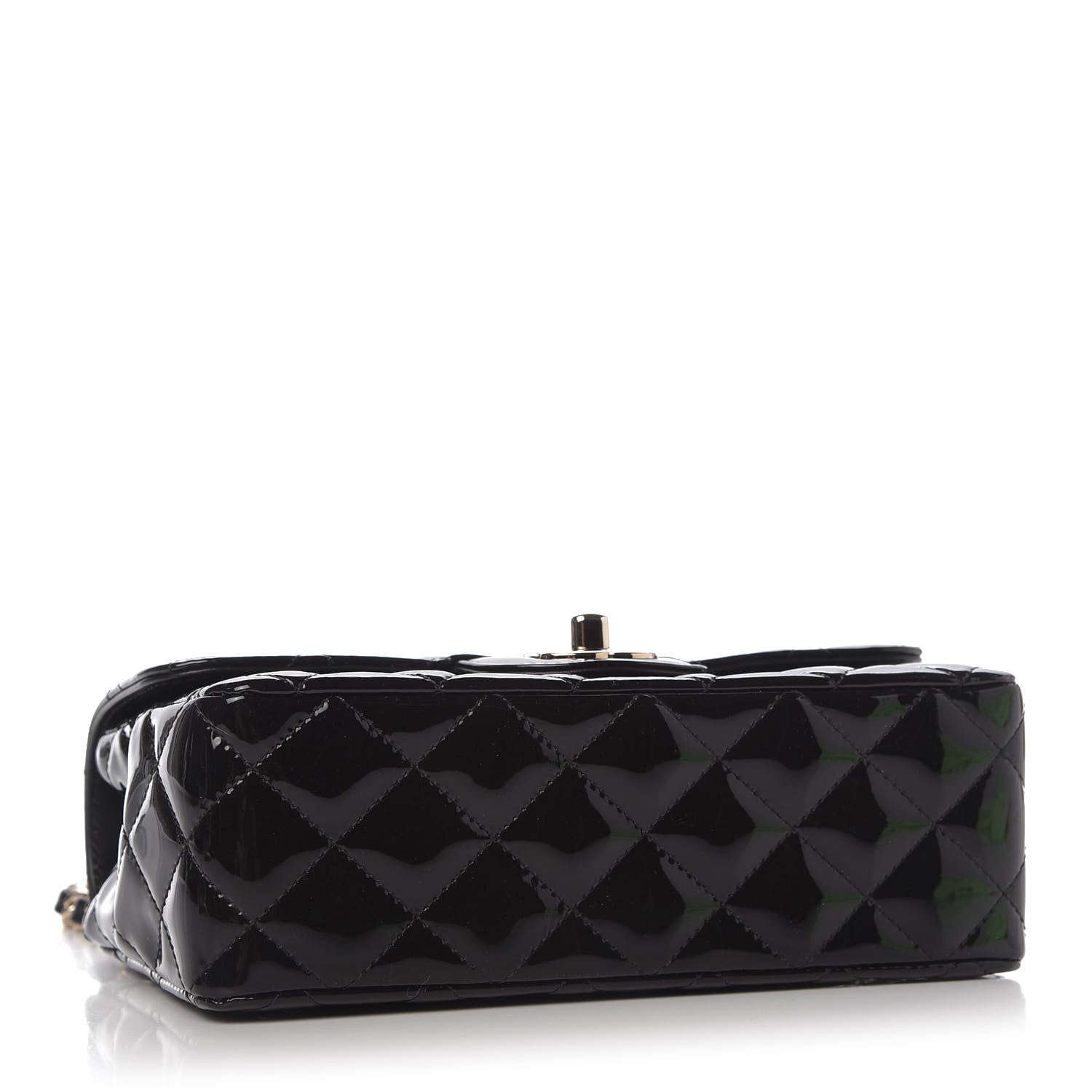 Chanel Patent Calfskin Quilted Mini Rectangular Flap Black 4 of 11