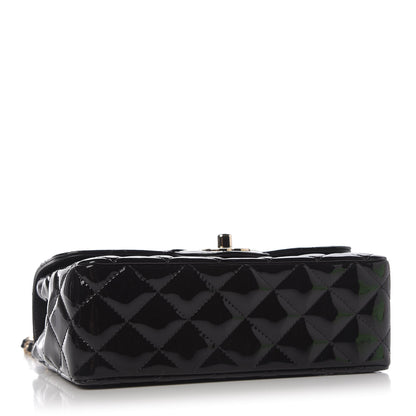 Chanel Patent Calfskin Quilted Mini Rectangular Flap Black 4 of 11