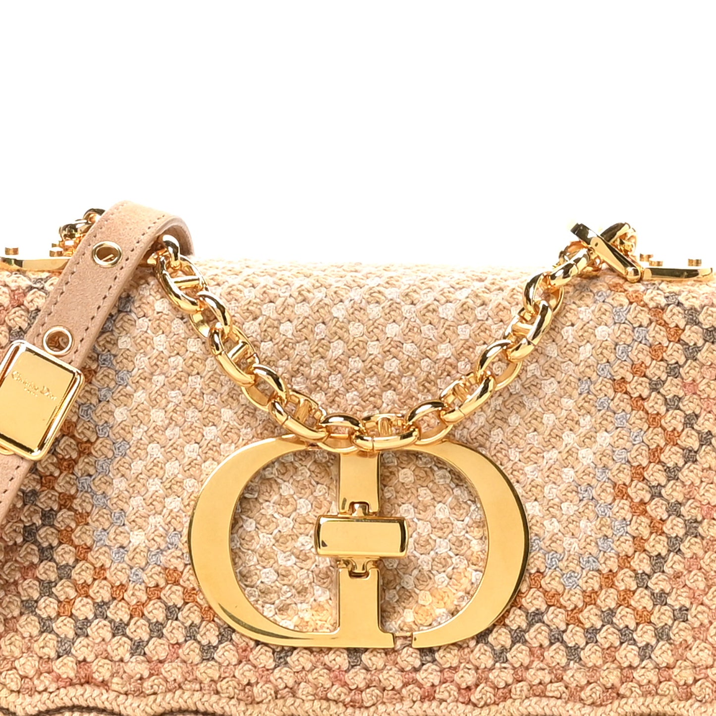 Cotton Knit Small Caro Bag Beige