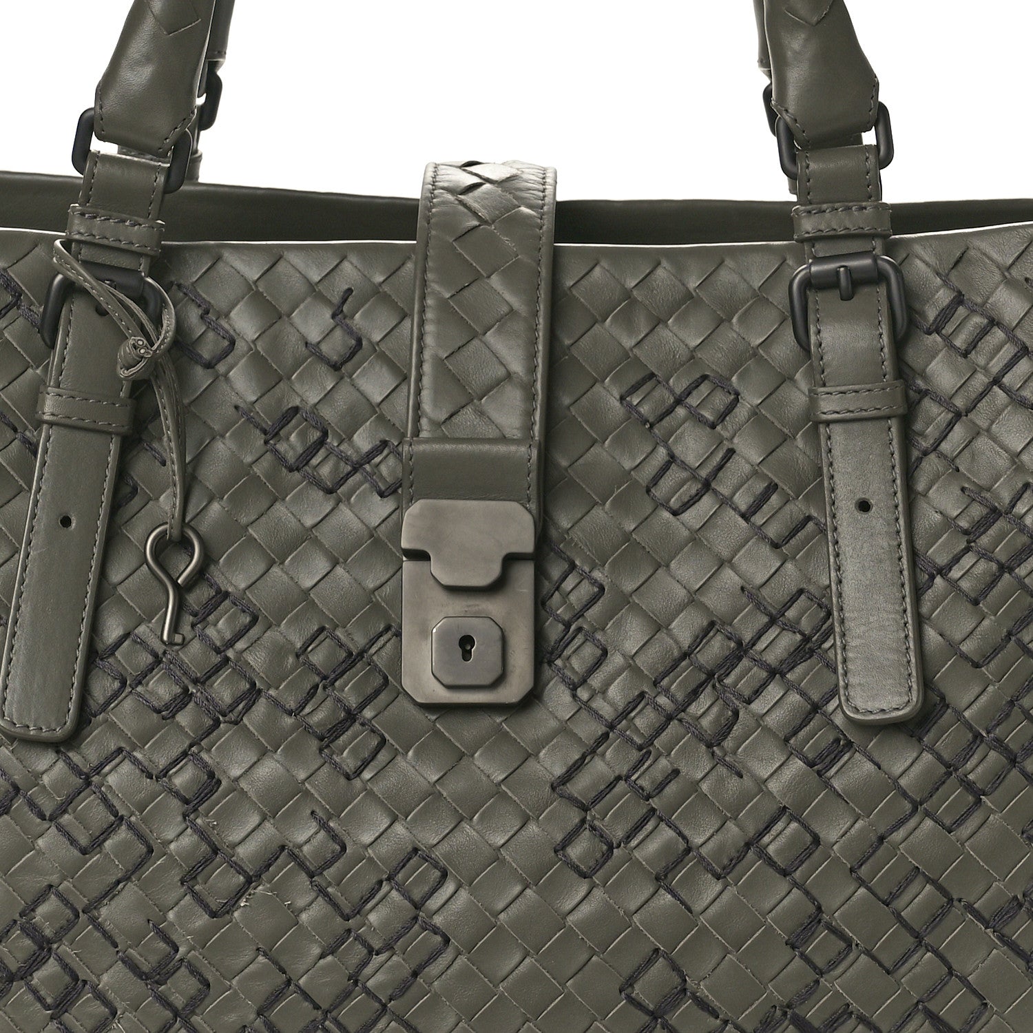 Bottega Veneta Nappa Intrecciato Stitched Medium Roma Tote Grey 10 of 13