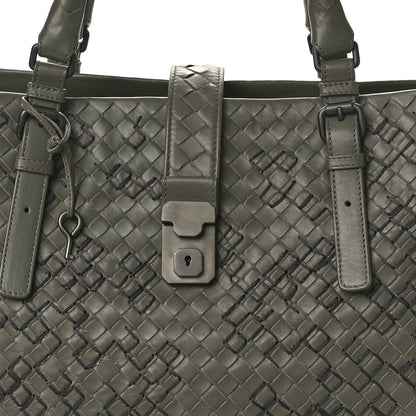 Bottega Veneta Nappa Intrecciato Stitched Medium Roma Tote Grey 10 of 13