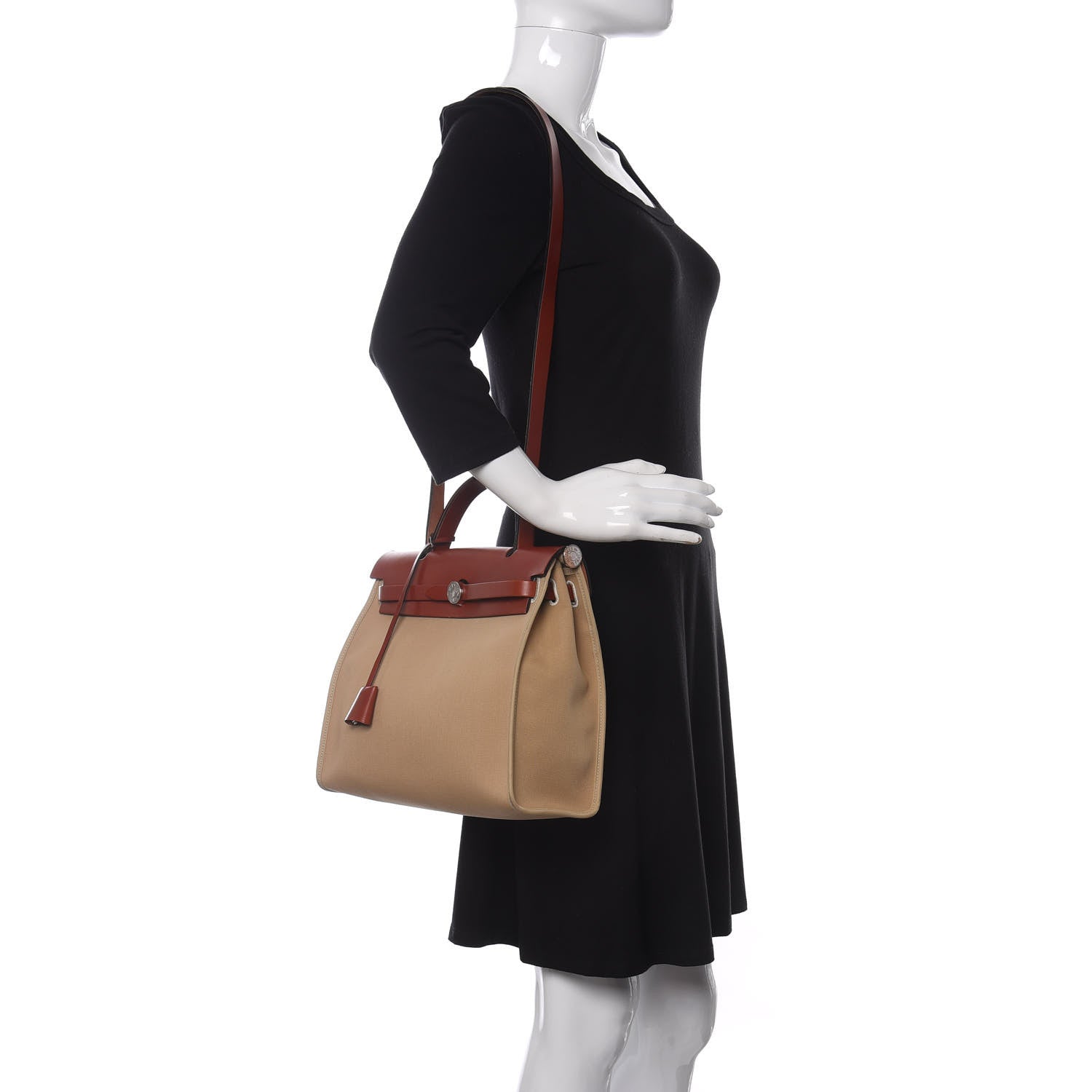 Hermes Vache Hunter Toile Herbag Zip 31 PM Trench Cuivre 2 of 10