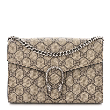 Gucci GG Supreme Monogram Mini Dionysus Chain Wallet Beige Taupe 1 of 10