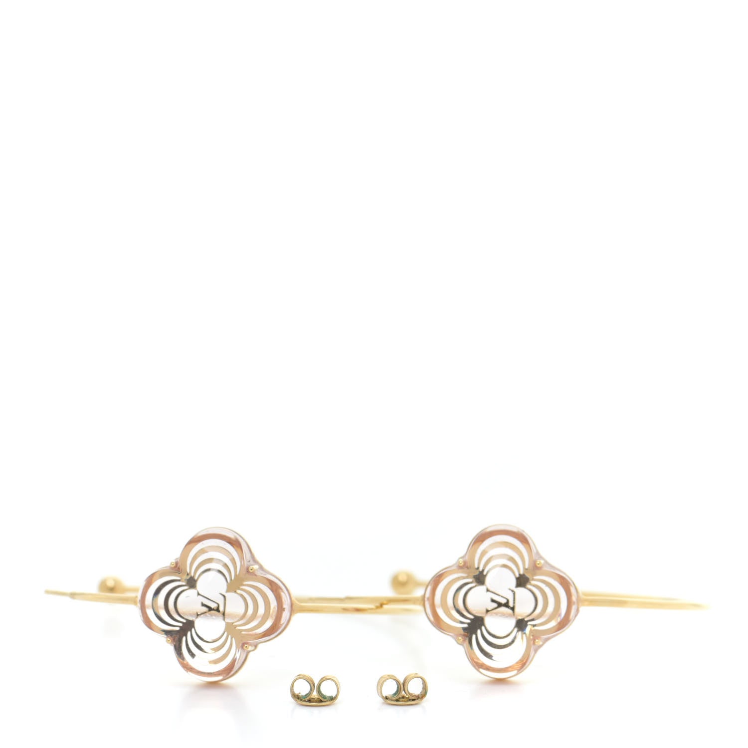 Louis Vuitton A La Folie Hoop Earrings Gold 3 of 3