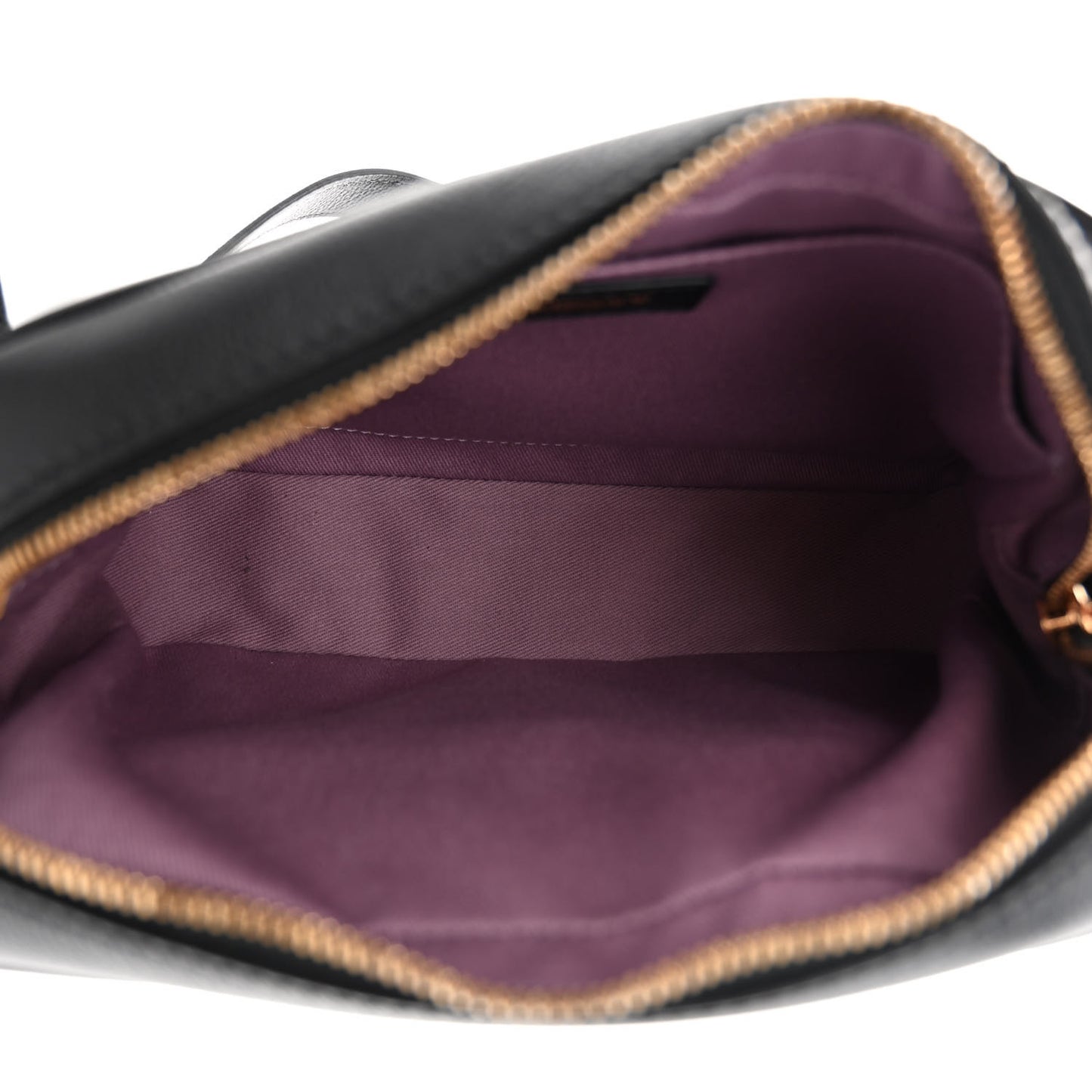 Grained Calfskin Medusa Camera Bag Black