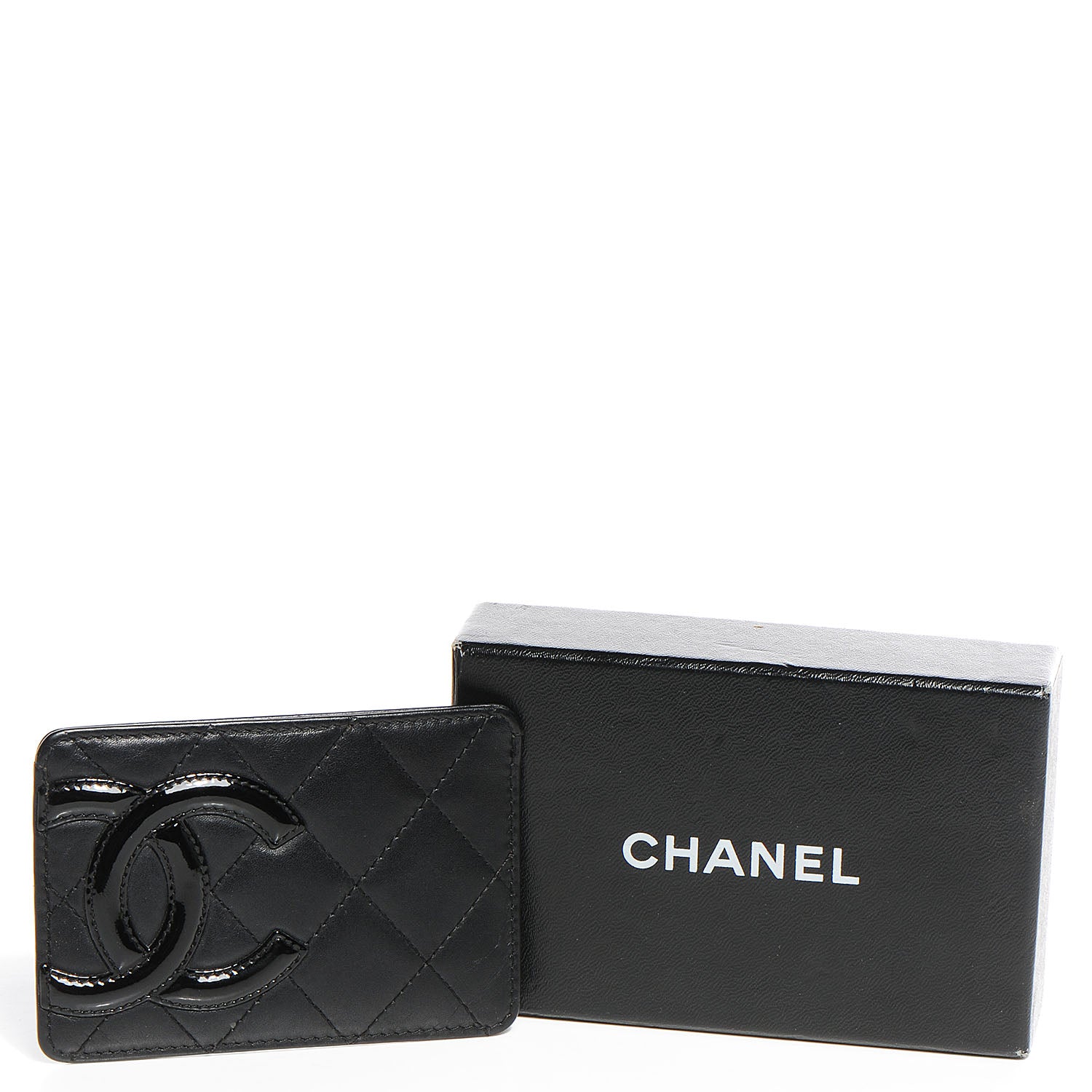 Chanel Calfskin Quilted Cambon Card Case Black 5 of 8