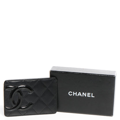 Chanel Calfskin Quilted Cambon Card Case Black 5 of 8