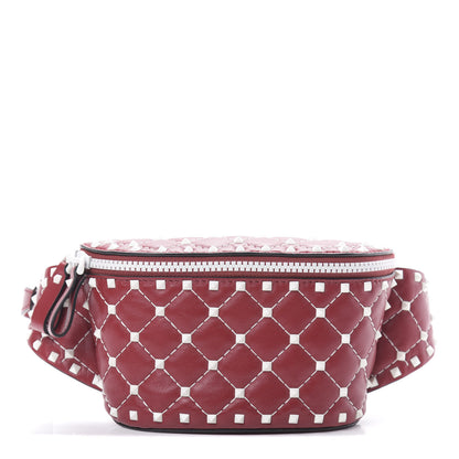Valentino Garavani Lambskin Free Rockstud Spike Belt Bag 75 Rosso Valentino 1 of 9