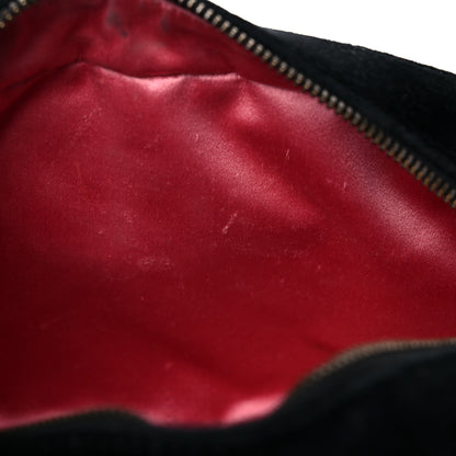 Gucci Velvet Matelasse Small GG Marmont Chain Shoulder Bag Black 16 of 24