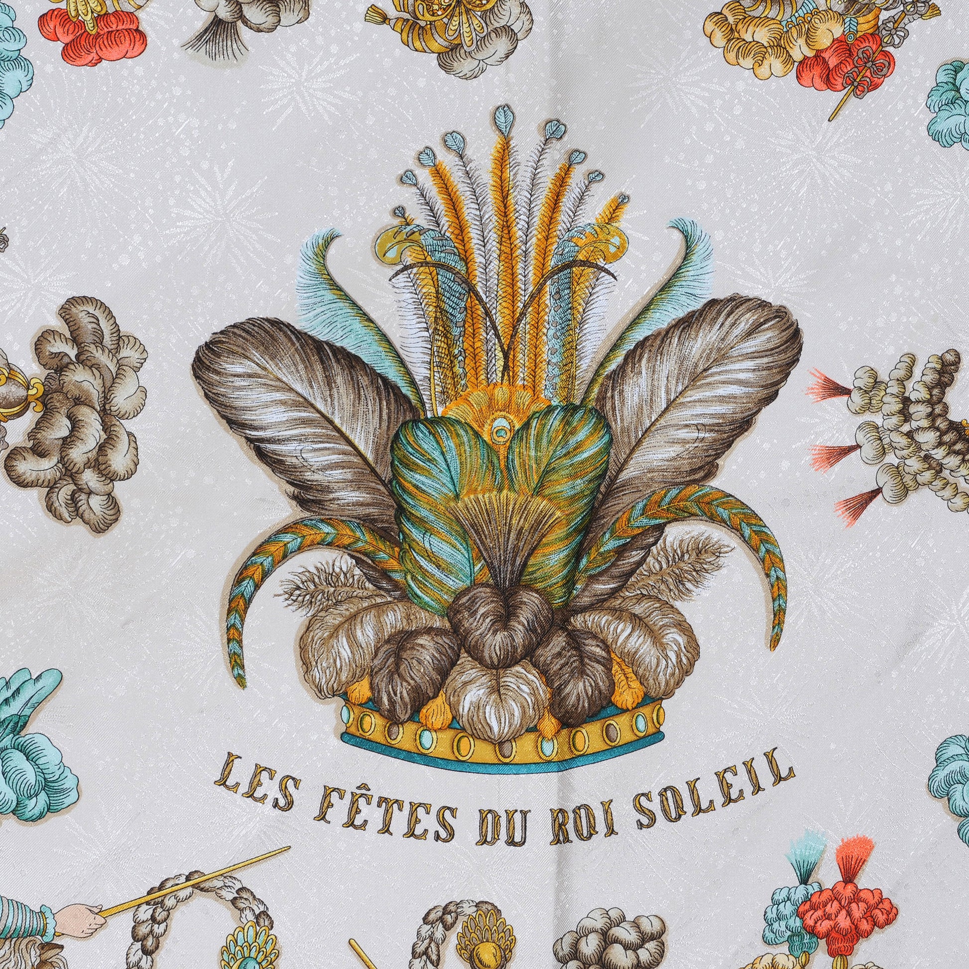 Hermes Silk Les Fetes du Roi Soleil Scarf 90 4 of 7