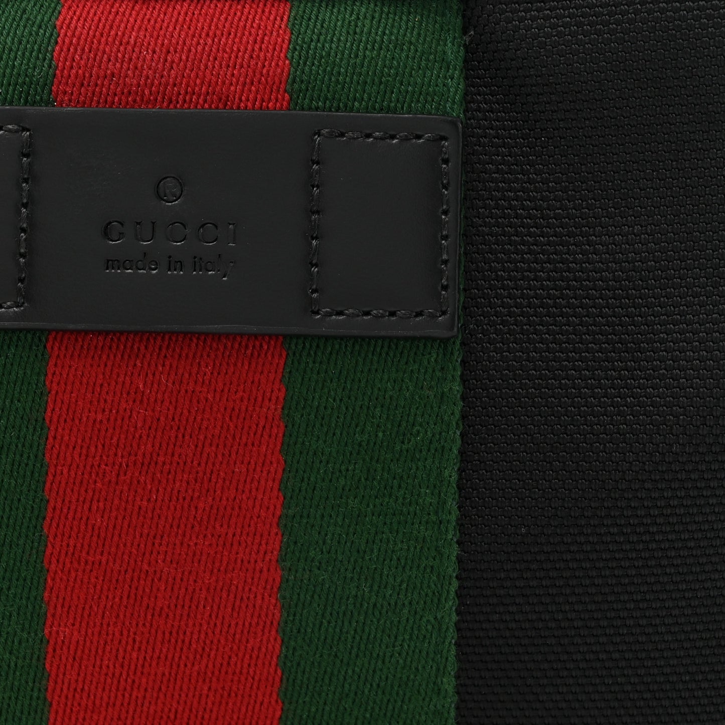 Canvas Web Slim Belt Bag Black