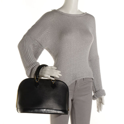 Louis Vuitton Epi Alma PM Black 2 of 7