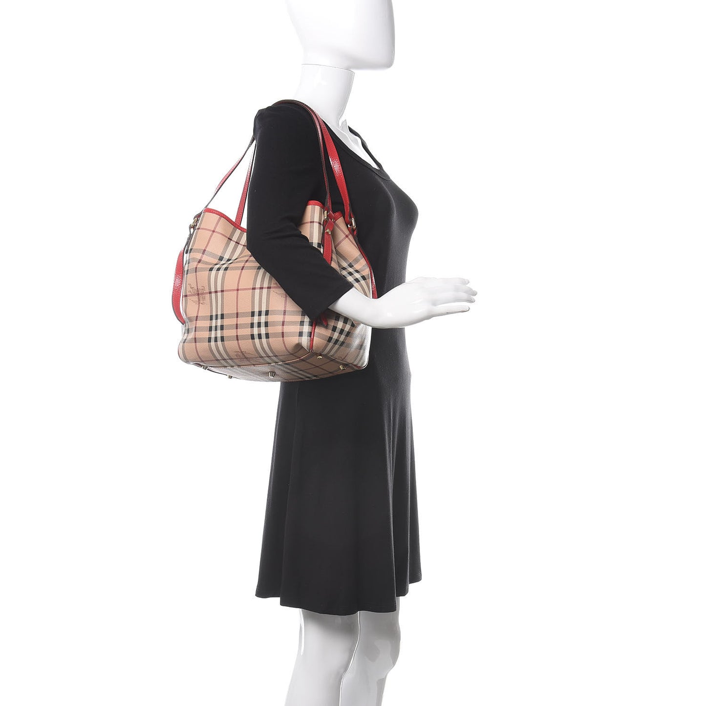 Haymarket Check Small Canterbury Tote Military Red