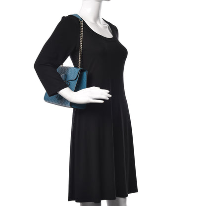 Gucci Soft Microguccissima Medium Emily Chain Shoulder Bag Deep Cobalt 2 of 9