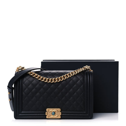 Chanel Caviar Quilted New Medium Boy Flap Black 10 of 10