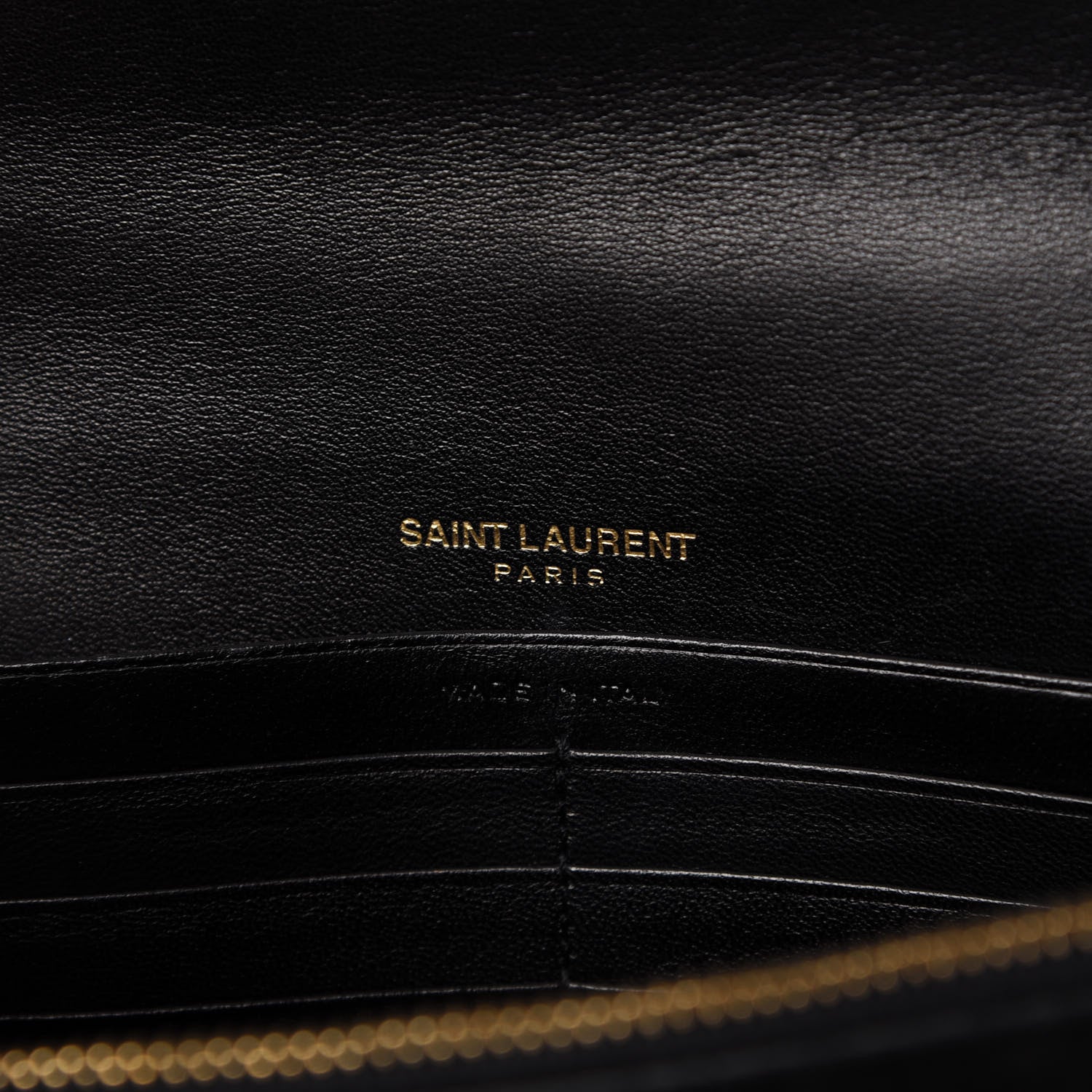Saint Laurent Suede Sequin Bead Embellished Classic Monogram Kate Tassel Chain Wallet Black Multicolor 8 of 9