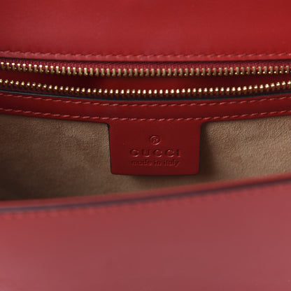 Gucci Calfskin Small Sylvie Shoulder Bag Hibiscus Red 8 of 10