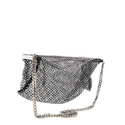 Saint Laurent Mesh Crystal Medium Fanny Shoulder Bag Black 3 of 10