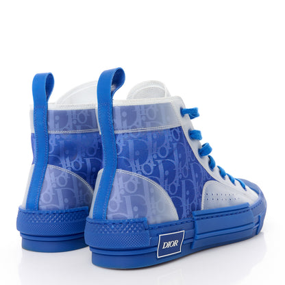Christian Dior Technical Canvas Oblique Mens B23 High Top Sneakers 41 Blue 4 of 10