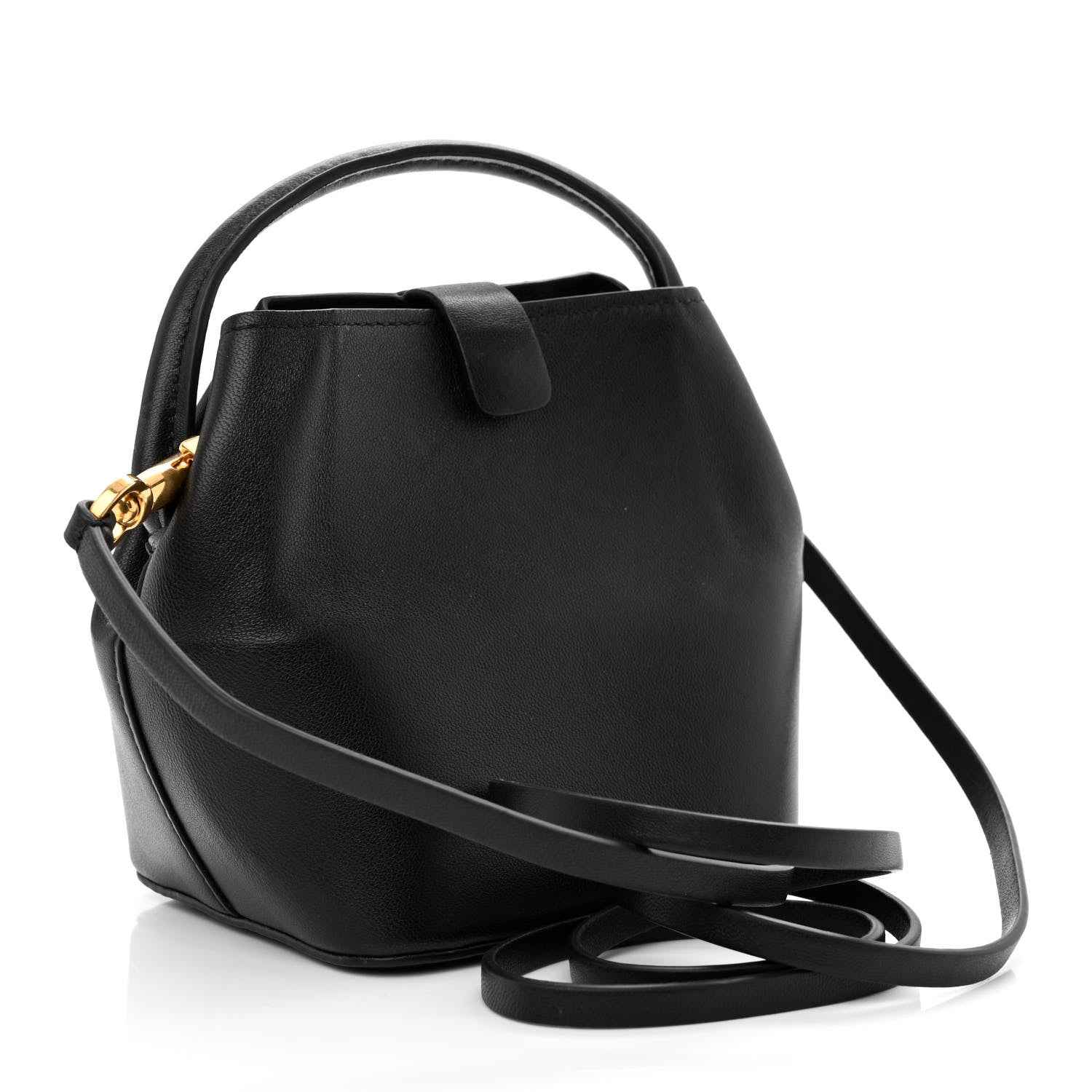 Valentino Garavani Nappa Mini Vlogo Bucket Bag Black 3 of 9