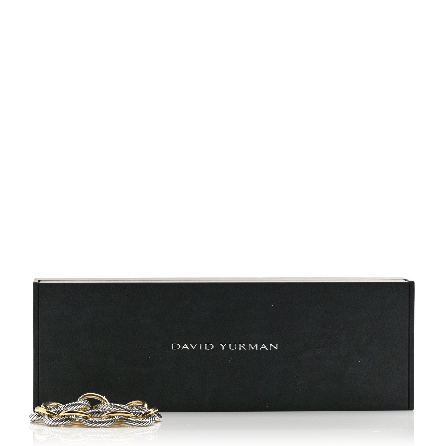 David Yurman Sterling Silver 18K Yellow Gold 18mm Extra Large Oval Link Bracelet 5 of 5