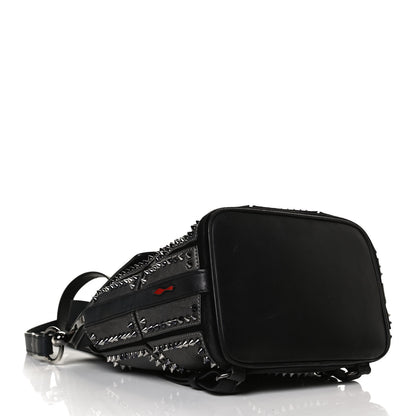 Christian Louboutin Metallic Sheepskin Spikes Lucky L Convertible Backpack Black 3 of 18
