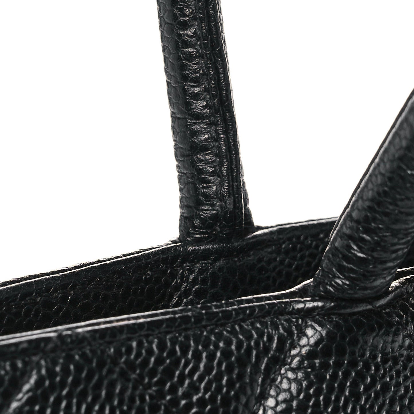 Caviar Quilted Medallion Tote Black