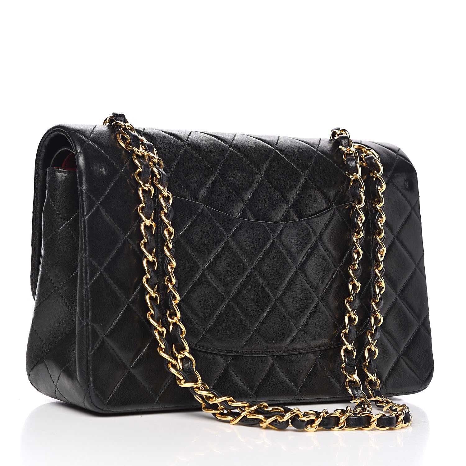 Chanel Lambskin Quilted Medium Double Flap Black 3 of 14