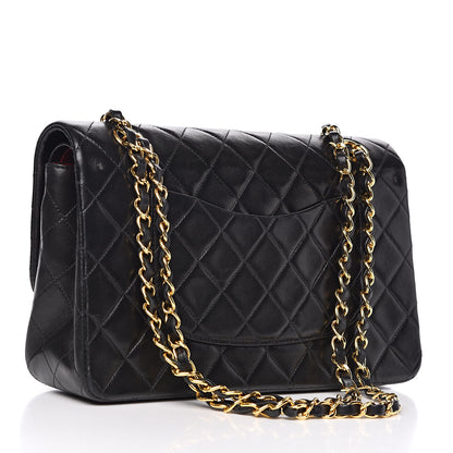 Chanel Lambskin Quilted Medium Double Flap Black 3 of 14