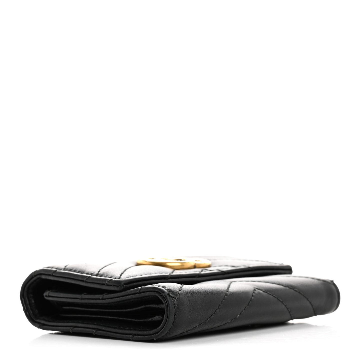 Calfskin Matelasse GG Marmont Wallet Black