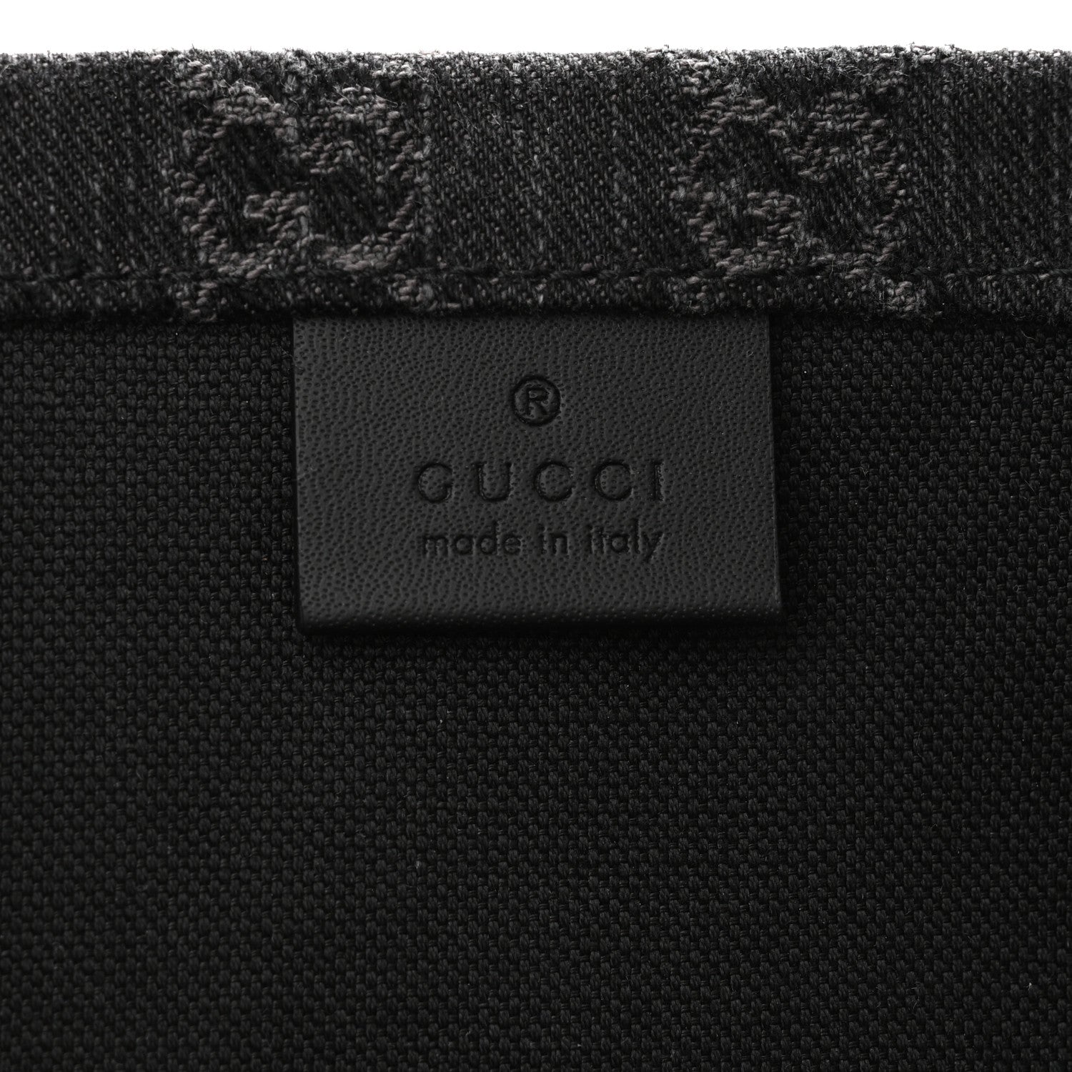 Gucci Denim Ophidia GG Monogram Large Tote Black Grey 7 of 11