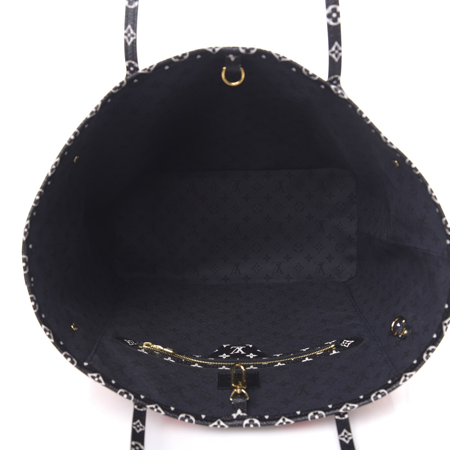 Louis Vuitton Monogram Giant Crafty Neverfull MM Creme Rouge Black 4 of 9
