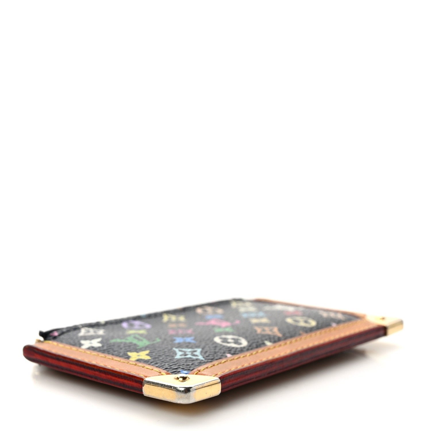 Louis Vuitton Monogram Multicolor Key Pouch Black 4 of 9