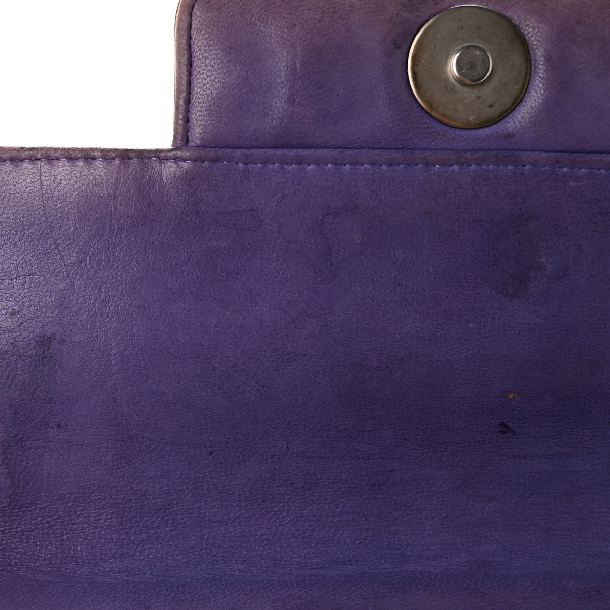 Chanel Patent Square Stitched Keyboard Flap Clutch Purple 13 of 13