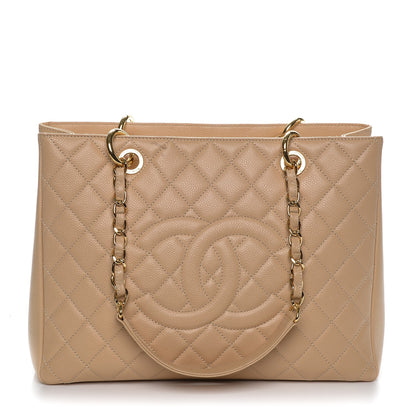 Chanel Caviar Quilted Grand Shopping Tote GST Beige Clair 1 of 7