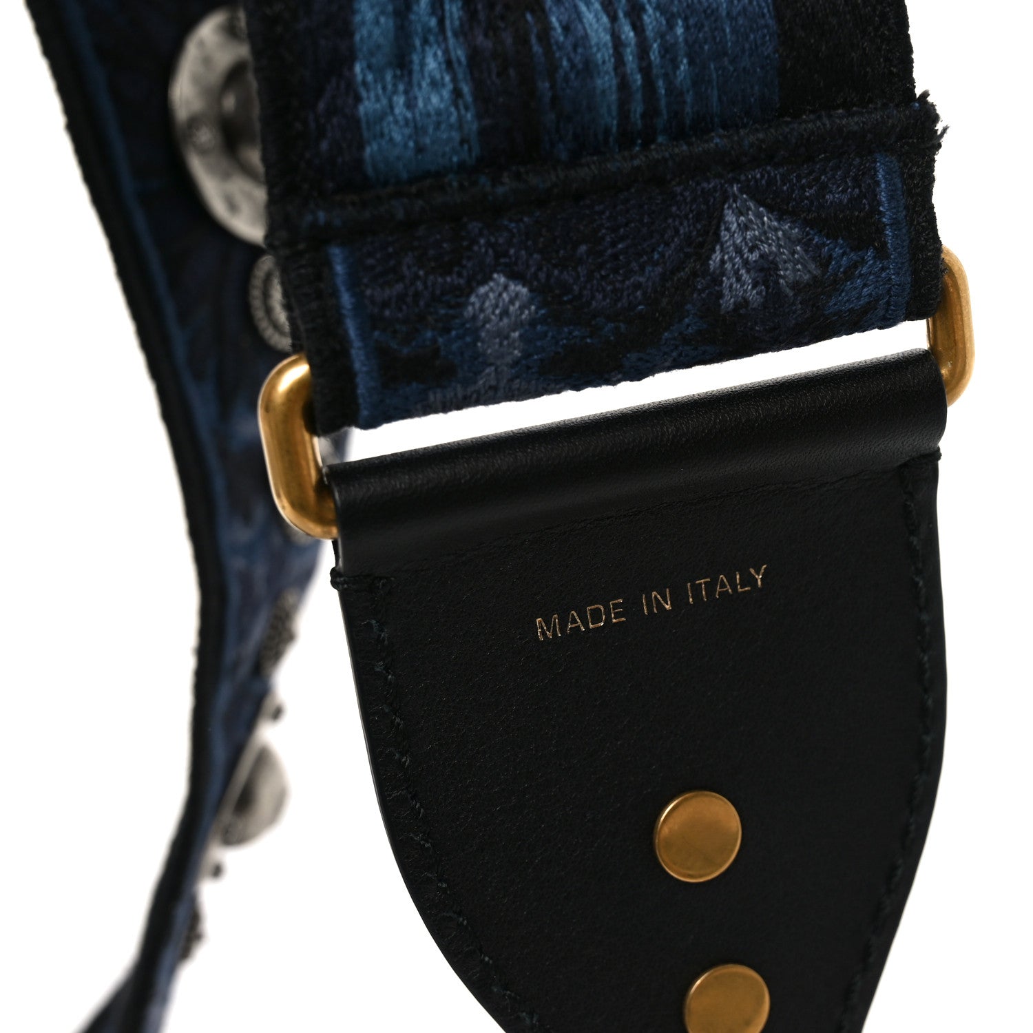 Christian Dior Canvas Embroidered Studded KaleiDiorscopic Shoulder Strap Blue 4 of 5