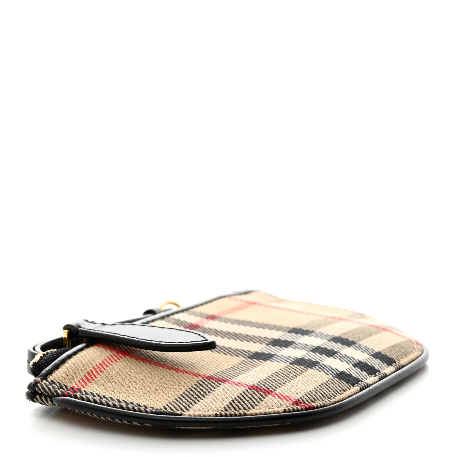 Burberry Cotton Calfskin Vintage Check Olympia Coin Purse Archive Beige 4 of 6