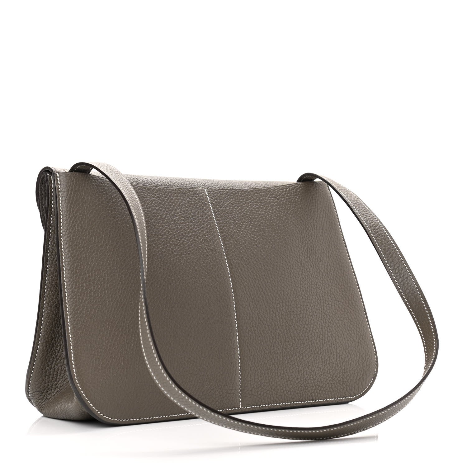 Hermes Taurillon Clemence Halzan 31 GM Etain 3 of 11