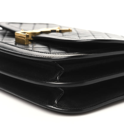 Saint Laurent Lambskin Quilted Monogram Medium Solferino Satchel Black 10 of 10